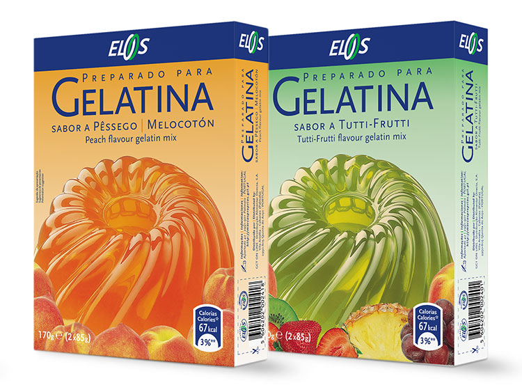 Gelatina de pêssego e Tutti-Frutti ELOS